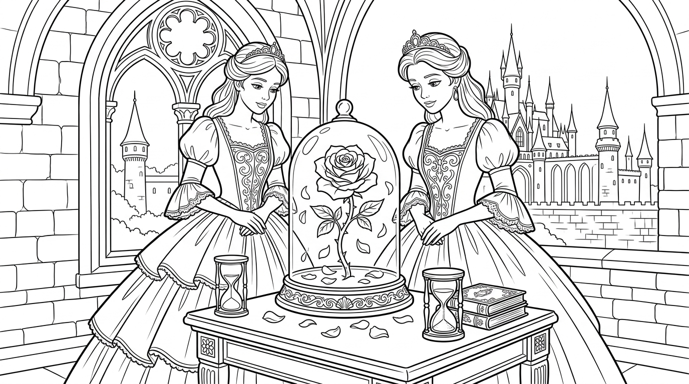Coloring Page Beauty And The Beast
