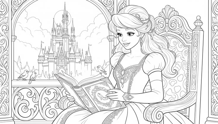 Coloring Page Cinderella