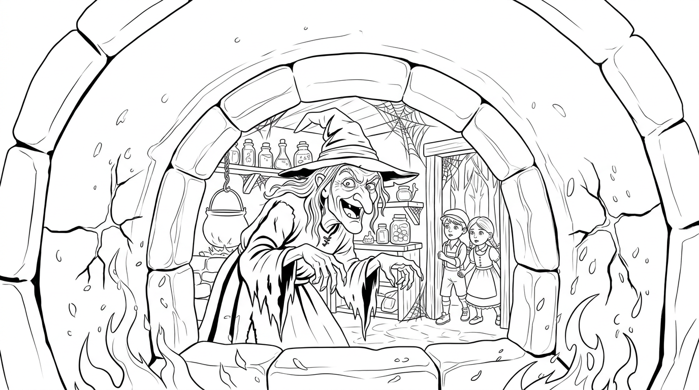 Coloring Page Henzel And Gretel